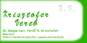 krisztofer vereb business card